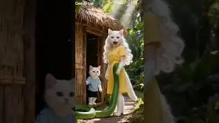 ln this mysterious forest, cat and humans interviewe in a drama #Shorts#aicat#funny
