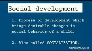 Social development notes | d.el.ed notes| child development | jbt | diet| pupil teacher