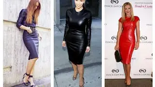 Elegant and affordable collection of office wear leather dress designs ideas