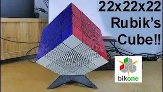 BikOne |  22x22x22 Rubik's Cube - WORLD RECORD !!! (Corenpuzzle's Fully functional 22x22 puzzle)