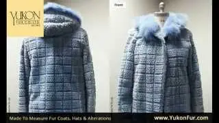Blue Dyed Fur Coats: Yukon Fur Original Designs