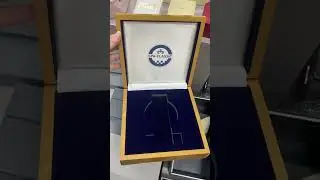 Medal, coin box, glossy paint box #handmade #factory #gift #medal #woodenbox #box