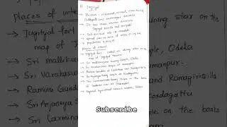 Telangana districts important points handwritten notes in English #telangana #tspsc #group2 #group3
