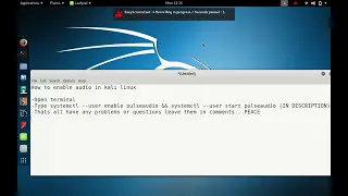 How to Enable Audio in Kali Linux
