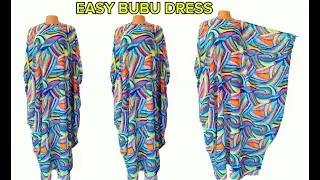 Easy method: sew side cowl bubu/ kaftan || cocoon dress beginners friendly #sewing