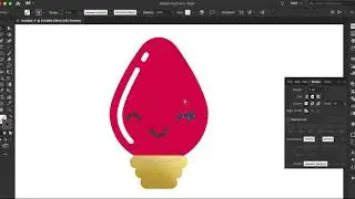Flat Design Merry Lightbulb Illustration