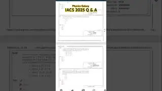 IACS 2025 Q & A|Official Question Paper With Answer Key| #iacs #jest #net #tifr #iitjam #gate #msc