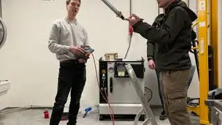 Installation of concrete printing robot (TCP)