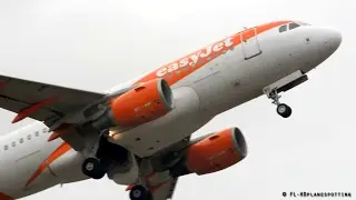 EasyJet Airbus A-319 G-EZBY Takeoff at Cambridge airport [CBG/EGSC]