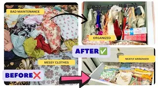 How I Organized my Baby Clothes| wardrobe organization from messy to clean