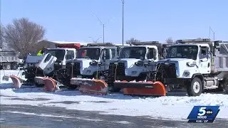 OKC crews still hard at work clearing roads after weekend snowstorm