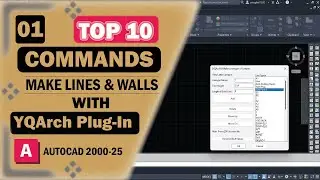 TOP 10 AUTOCAD Commands | YQArch Plugin | The Best AUTOCAD Tutorial | yqarch tutorial