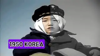 [4K,60fps,Restored] 1950 Korea - Refugees , The Korean War