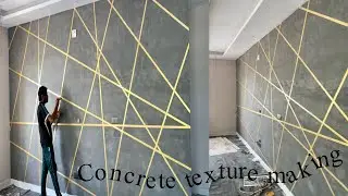 How to make concrete finish on interior and exterior walls|cement texture