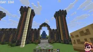 Building the Castle Walls | 4+ Year Old Minecraft Amplified Hardcore World (Survival Heights S2)