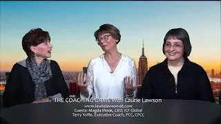 Coaches Laurie Lawson, Terry Yoffe and Magda Mook, CEO of ICF Global