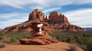 Well known rock formation in sedona is popularly referred to as Snoopy rock, it looks like snoopy
