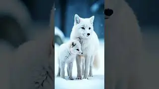 Frozen Wilderness A Baby Fox's Fight for Survival #aiart #animation #ai #viralshort  #survivalstorie