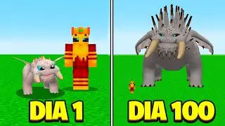 SOBREVIVI 100 DIAS COM DRAG&Otilde;ES DE COMO TREINAR SEU DRAG&Atilde;O NO MINECRAFT