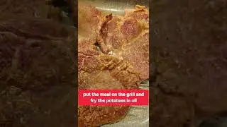 #recipe grilled meat with french fries