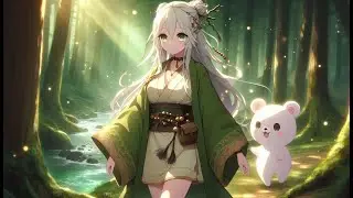 MAGICAL FOREST AMBIENCE | Motivation Music with Anime Forest Guardian & Spirit Bear ✨