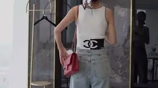 Chanel 2021 CF red chain bag