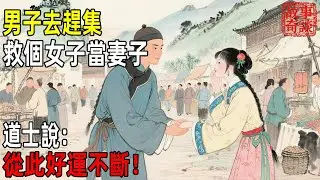 男子去趕集，救個女子當妻子，道士說：從此好運不斷！「故事奇談」#故事#民间故事#故事会#民間故事#故事會#温馨故事#民间传统故事