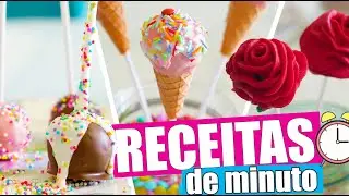 RECEITAS DE MINUTO: CAKE POPS FOFINHOS | KIM ROSACUCA