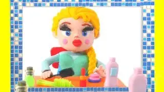 FROZEN ELSA NEW MAKE UP  ❤ Spiderman, Hulk & Frozen Play Doh Cartoons For Kids