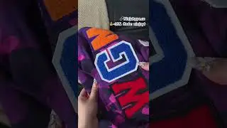 Best 1:1 top quality Bape Shark double camo hoodie purple unboxing review ASMR #bape #dhgate #haul