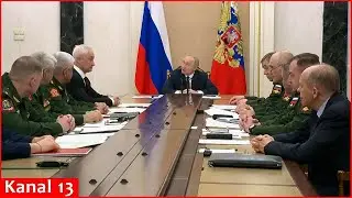 Путин встречается с высокопоставленными российскими военными чиновниками для обсуждения последней...