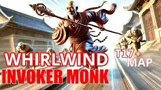 Path of Exile 2 - Whirlwind 1HP Invoker Monk insane speed T17 Map