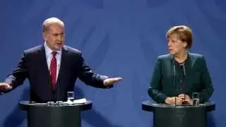 PM Netanyahu at Press Conference with German Chancellor Merkel