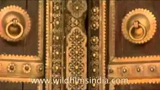 Arched doorways of Rajput - Mughal architecture at Samode Palace, Jaipur