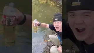 Testing the Sawyer Mini Water Filter in the wild! #premiumhydration #justwater #funny #shorts #drink