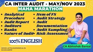 CA Inter Audit | MAHA MARATHON - 2 | May/Nov 2023 | Abhishek Bansal