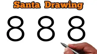 How to Draw Santa Claus from Number 88 🎅 | Amazing Christmas Drawing Idea