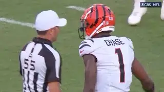 Ja'Marr Chase HEATED AT REFS & Flagged for Unsportsmanlike Conduct vs Chiefs 🤬