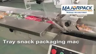 Reciprocating type flow pack machine for tray majorpack