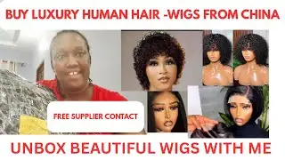 How to import luxury hair from China/FREE CONTACT REVEALED/ UNBOX HAIR - WIGS WITH ME /#humanhair