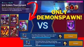 Ice Golem Tournament! Block Revive Strategy Only Demonspawn! Raid Shadow Legend