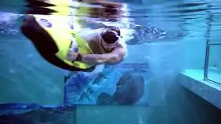 Testing Seabob at Y-40  (deepest pool)
