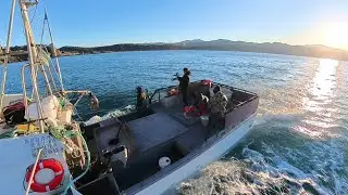 Award-Winning Film Crew on Our Deck. We Filmed Tommy The Fishmonger Filming us Run our Crab Gear. 🎥🦀