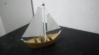 barquinho simples feito de papelão