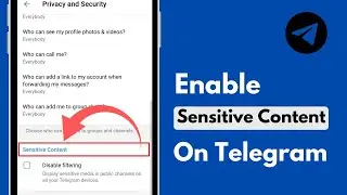 How to Enable Sensitive Content on Telegram | Telegram Sensitive Content Settings | iOS/Android