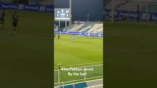 The bar saves KhorFakkan in UAE pro league clash with Baniyas #live #fyp #hittheball #baniyas