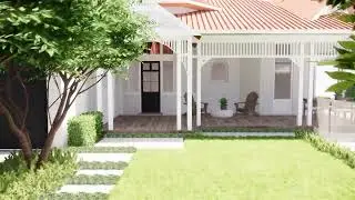 Landscape Design Flythrough - Front Garden and Pool