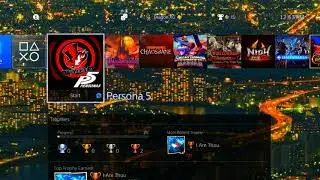 Traffic in old city Night with 80s music dynamic theme ps4