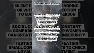 Dark Side of Female Psychology Nobody Talks About 😈 #facts #psycholgyfacts #psychology