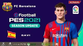GAVI face+stats (FC Barcelona) How to create in PES 2021